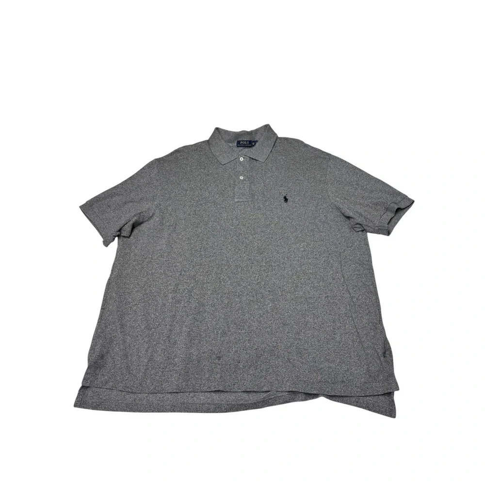 Polo Ralph Lauren Mens 2XB Big Grey Heather Cotton Short Sleeve Polo Shirt